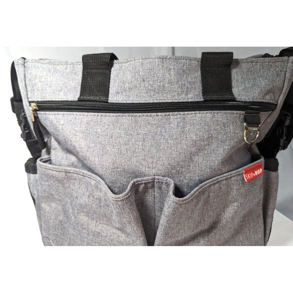 Skip Hop Messenger Diaper Bag, Duo Signature, Heather Grey - Picture 3 of 10